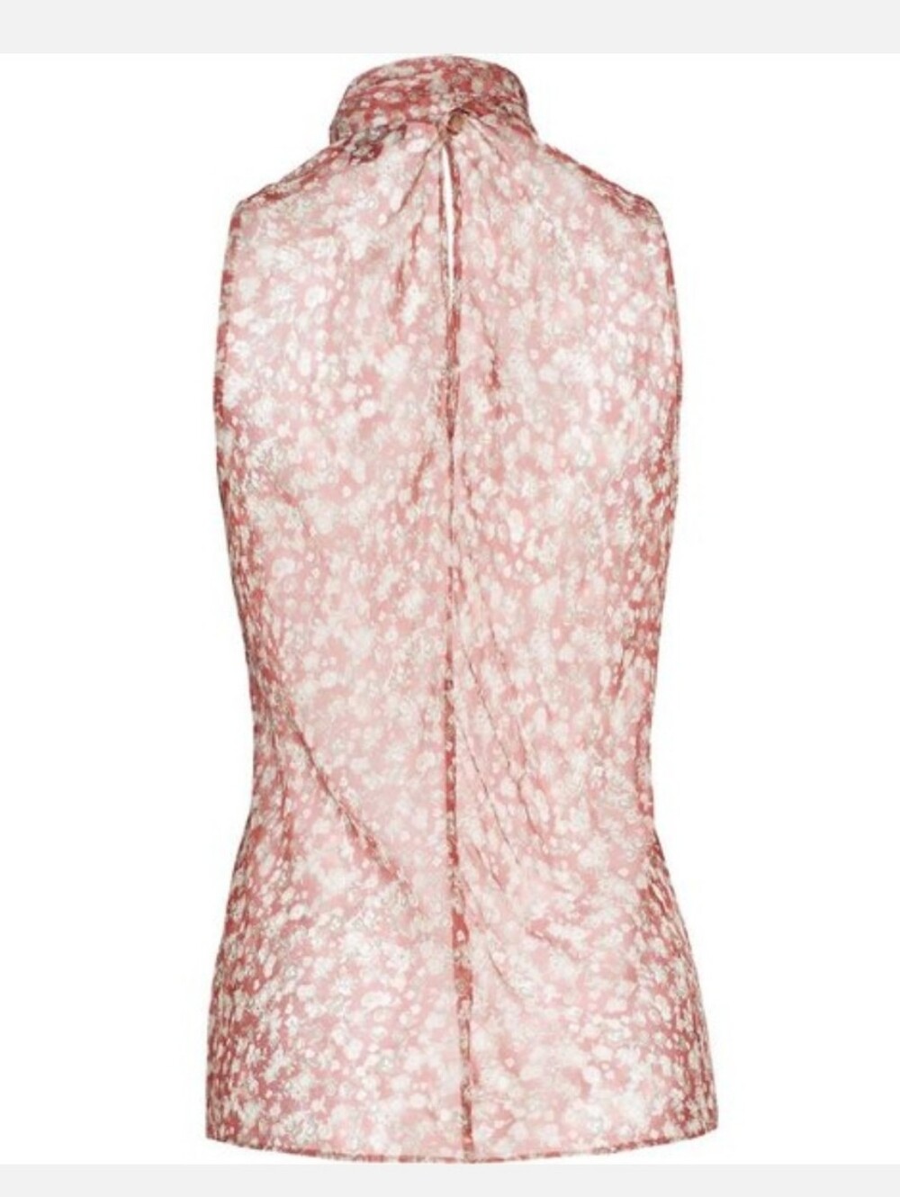 NWT Worth New York Floral Silk Sleeveless Blouse Tie Neck Size 4 - Picture 2 of 14